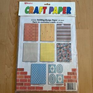 Unopened Roylco Building-Design Paper R-15236, 8.5 x 11” Craft Paper, 40 Sheets